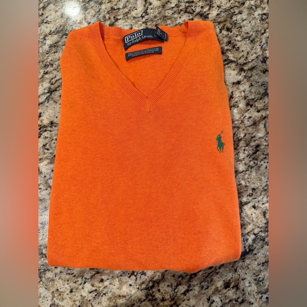 Large Polo V Neck Sweater